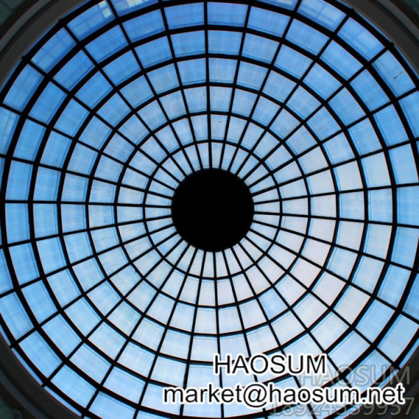 Clear Glass Dome with Steel Structure Building Roof