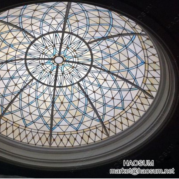 Steel Structure Stained Glass Ceiling Dome Stained Glass