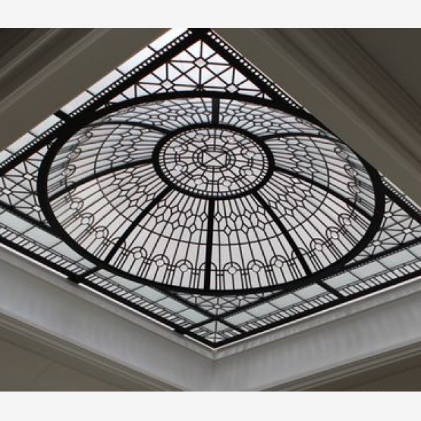 Clear stained glass dome bevel glass skylight ceiling