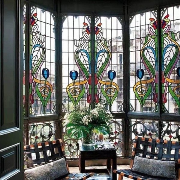 Prefabricated stained glass window