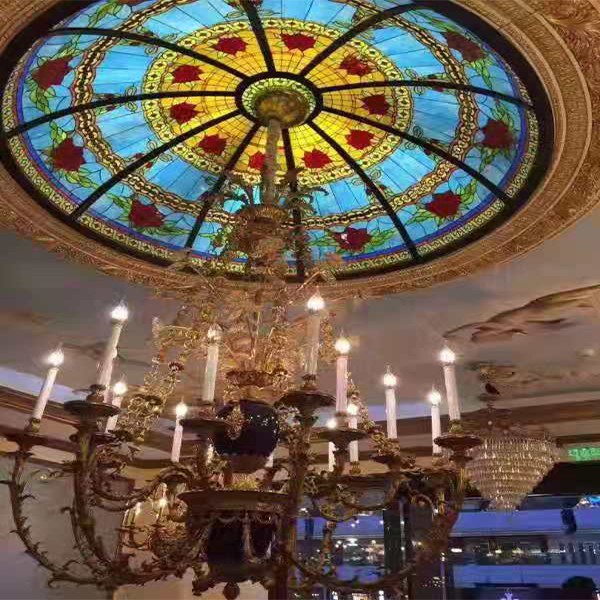  glass ceiling Stained glass dome skylight