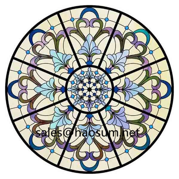 FoShan HAOSUM Round Building Classic Dome and Ceiling with High Quality Stained Glass 