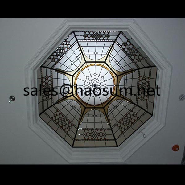 FoShan HAOSUM Transparent Glass Dome indoor and outdoor prefabricated tempered glass skylight 