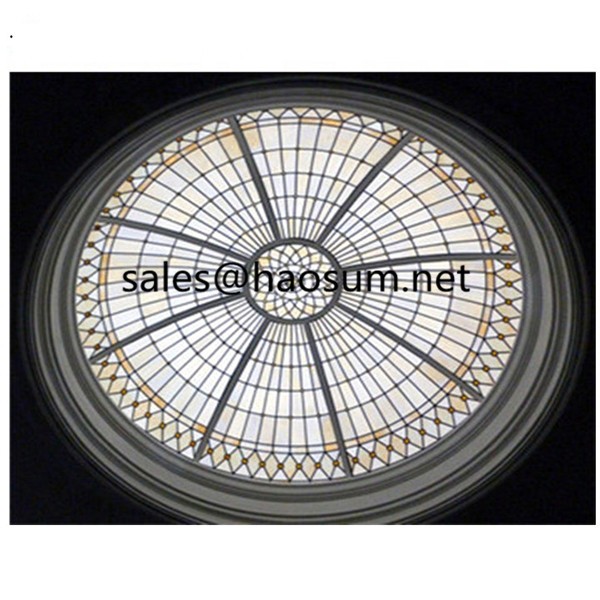 FoShan HAOSUM Architectural Design Steel Structure Cover Dome Shell Shaped Glass Roof 