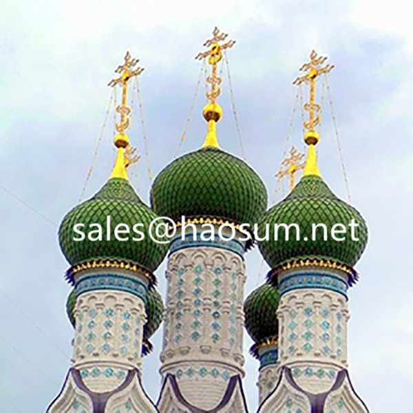 FoShan HAOSUM Private custom glass dome Mosaic of Muslim mosque steel structure 