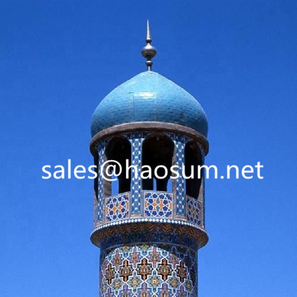 FoShan HAOSUM masjid mosque dome glass aluminium panel design in steel structure frame 