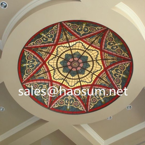 HAOSUM Islamic Style tiffany glass ceiling Stained glass dome skylight Ceiling