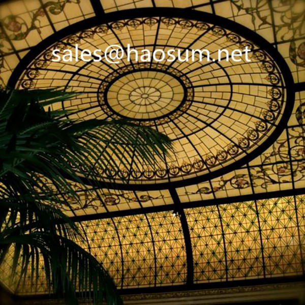FoShan HAOSUM French style elegant stained skylight glasses dome 