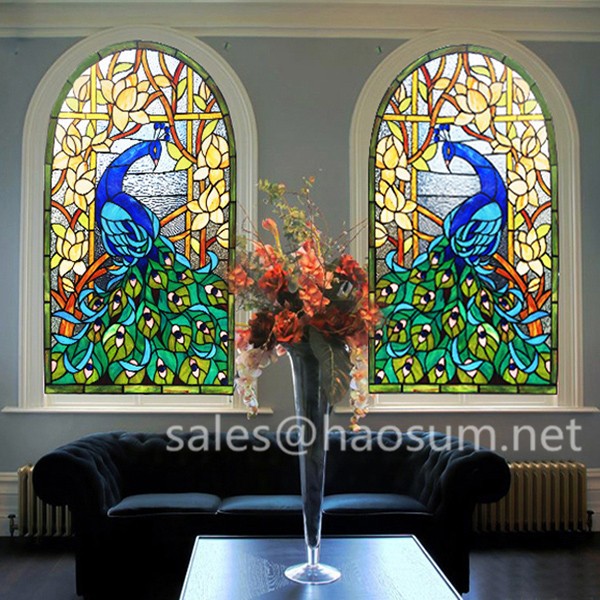 Custom design tiffany abstract stained glass patterns for window 
