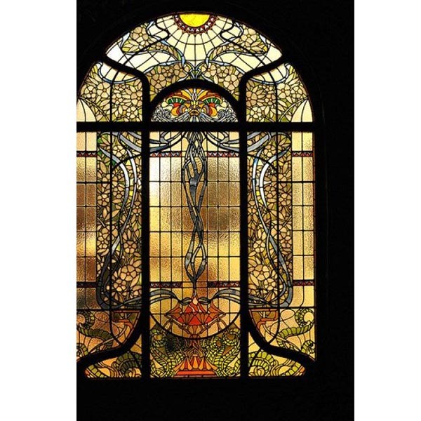 New design stained glass art doors and windows with customizable sizes and patterns for home decoration