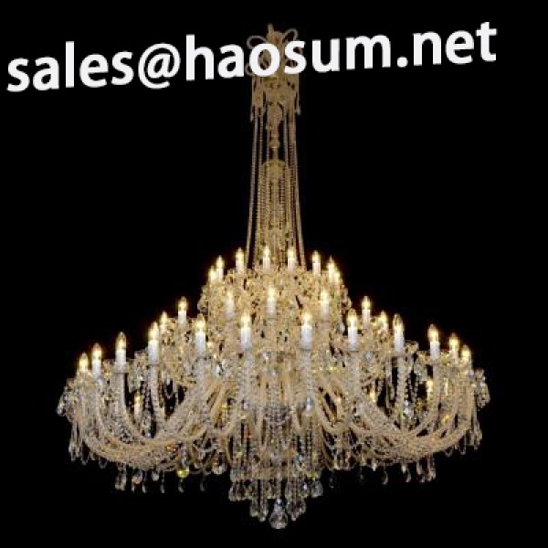 Extra Large 60 Lights Crystal Chandelier for Hotel Lobby