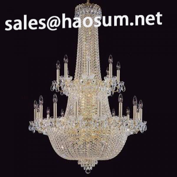 Large Crystal Chandelier for High Ceilings