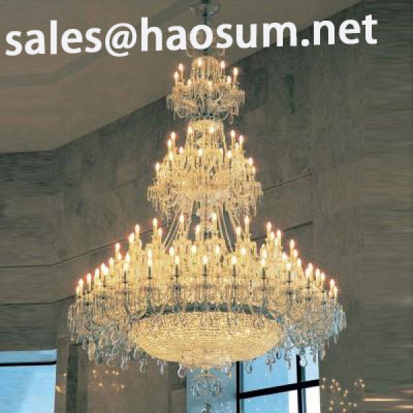 Three Steps Large Crystal Chandelier with 132 Arms