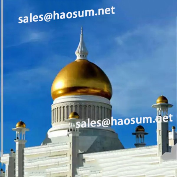 Prefab Steel Roof Metal Structure Golden Mosque Dome