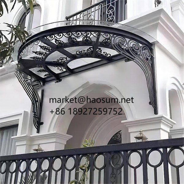 Outdoor Awning Rain Shelter Sun Shelter Door Window Wrought Iron Canopy Stainless Steel Canopy Awnings