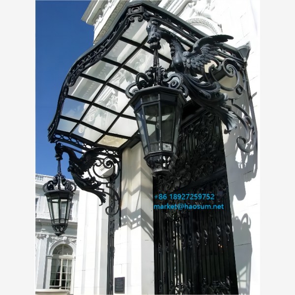 Wrought iron canopy steel canopy awning