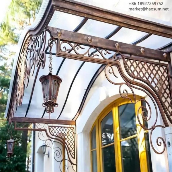 Entrance Canopies Awning Pergola Canopy for Villa Wrought Iron Custom Design High Quality Modern Style Front Door Outdoor