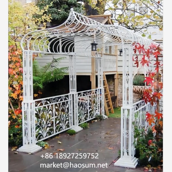 Outdoor Popular decorative metal Garden Arch wrought iron pergola