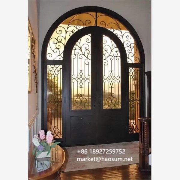 Interior Glass Pivot fancy security turkish doors Porta Wrought Iron French Doors Exterior Entrance Front Entry Doors